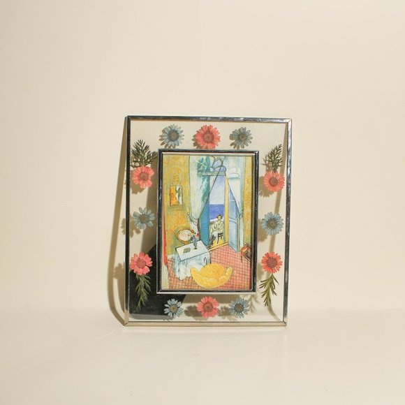 Pressed Flowers Glass Matisse Postcard Framed